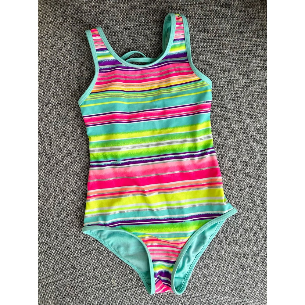 Girls Colorful Swimsuit Size 10